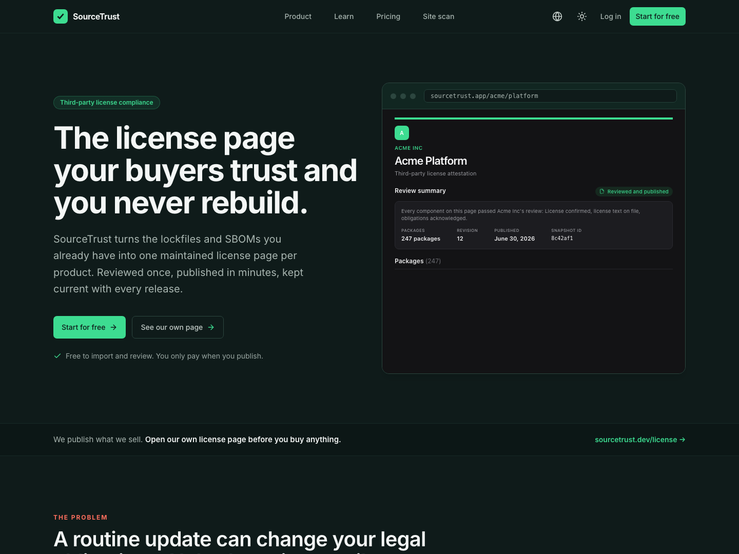 SourceTrust project screenshot